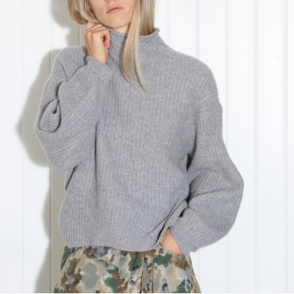 White + Warren Grey Cashmere Preshrunk Cashmere Sweater - Picture 1 of 6